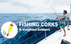 Fishing Floats Bobbers Fishing Popping Cork Trout Float Rig Weighted Popping Floats Cork Trout Floats for Fishing Saltwater