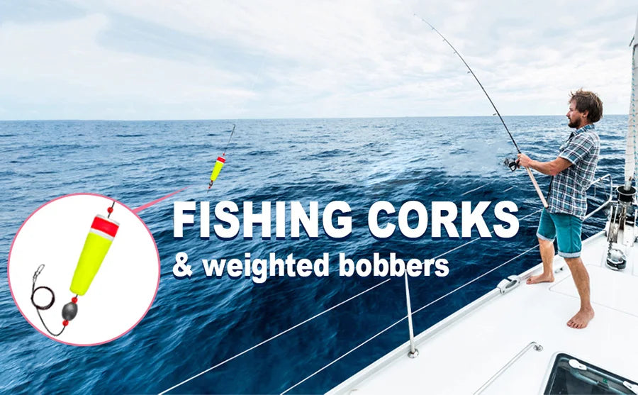 Fishing Floats Bobbers Fishing Popping Cork Trout Float Rig Weighted Popping Floats Cork Trout Floats for Fishing Saltwater