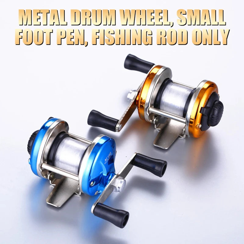 New Metal Drum Reelsmall Foot Pen Fishing Rod Special Fishing Line Reelice Fishing Reelleft And Right Hand Reels