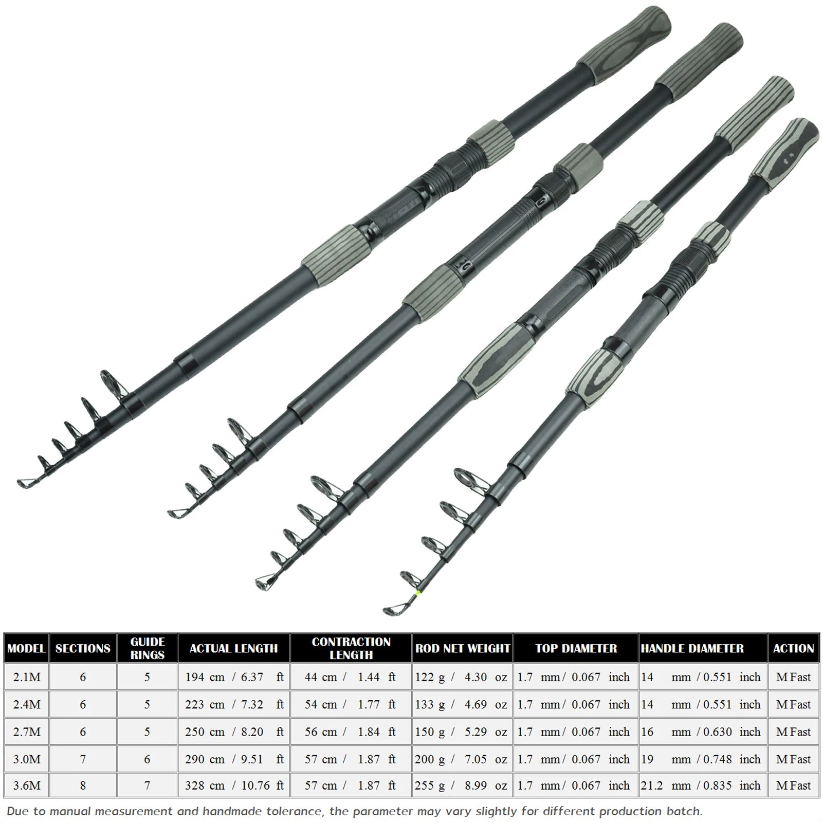 2.1-3.6 Meters Cheap Fishing Rods Lure Spinning Carbon Telescopic Rod Long Shot Trout Lake Sea Fish Rods Fishing Accessories