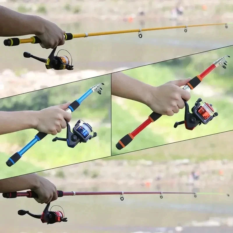 Telescopic Fishing Rod And Spinning Reel