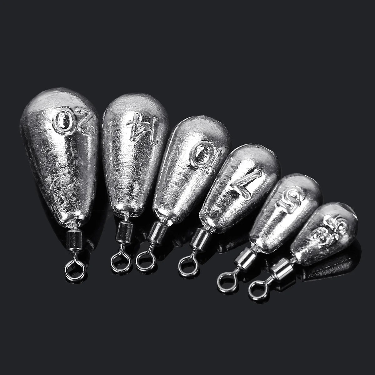 10 pieces per lot, Fishing Weight Sinker in 3.5g, 5g, 7g, 10g, 14g, and 20g,Water Drop-Shaped Weights Fishing Tackle Accessories