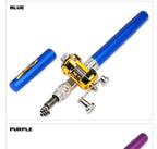 [Fish Rod+Reel+Line+Accessories] Portable Pocket Telescopic Fishing Rod Reel Full Kit Pen Shape Pole 96cm For Fishing Beginner
