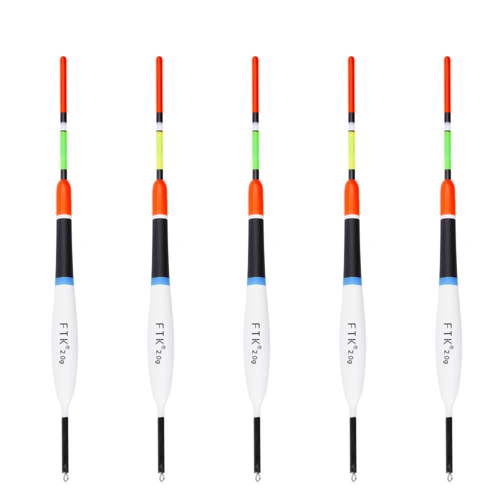 FTK Fishing Floats Set 5pcs/pack Buoy Bobber Floats Fluctuate Mix Size Color Float Buoy for Fishing Accessories