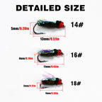 Topranc Fly Fishing Dry Flies Bionic Insect Fly Bait Suitable for Bass Trout Carp Reflective Woven Material With Double Winged