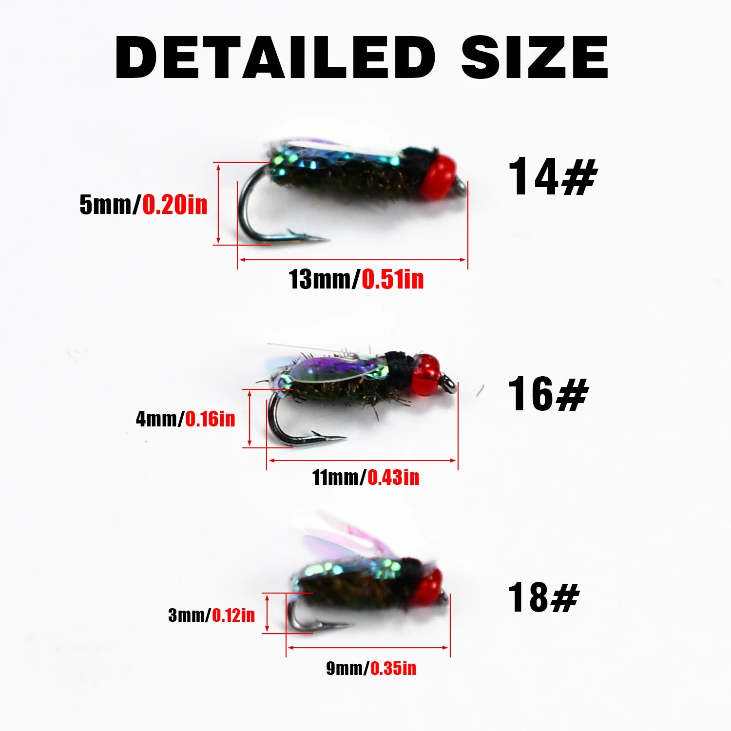 Topranc Fly Fishing Dry Flies Bionic Insect Fly Bait Suitable for Bass Trout Carp Reflective Woven Material With Double Winged