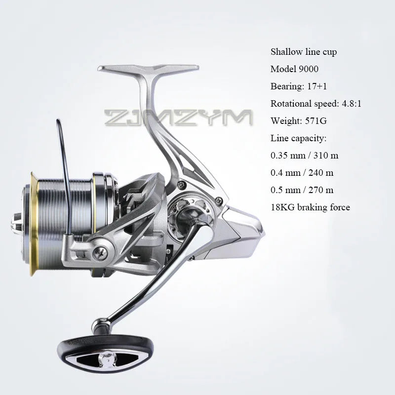 18KG Large Drag Fishing Reels Sea Fishing Waterproof Spinning Reel 4.8:1 Speed Saltwater Freshwater Carp Fishing Reel Fish Pesca
