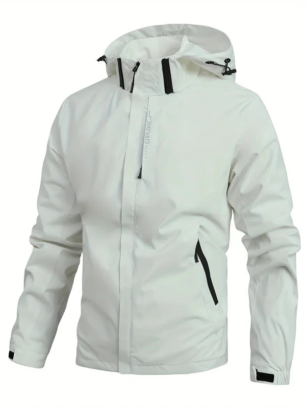 Men's Waterproof Trekking Jacket Lightweight Outerwear Hooded Outdoor Raincoat Hiking Windproof Jacket Climbing Outdoor Jackets