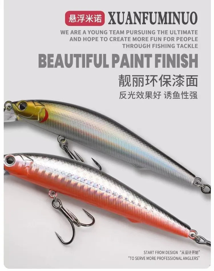 Minnow Bait Fishing Lure Weights 7g/10g/12g Mino Floating Trolling Lure Isca Artificial Wobbler Articulos De Pesca