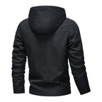 Waterproof Jacket Men Outdoor Softshell Zip Up Hooded Jacket Windbreaker Hiking Camping Coats Lightweight Spring Autumn Coats