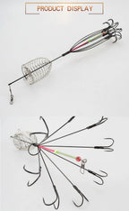 Fishing Accessories 8 Claw 16 Hooks Squid Bait Trap Cage Fishing Lure Cages Octopus Hook Trap Basket Fishing Gear Tools Tackle