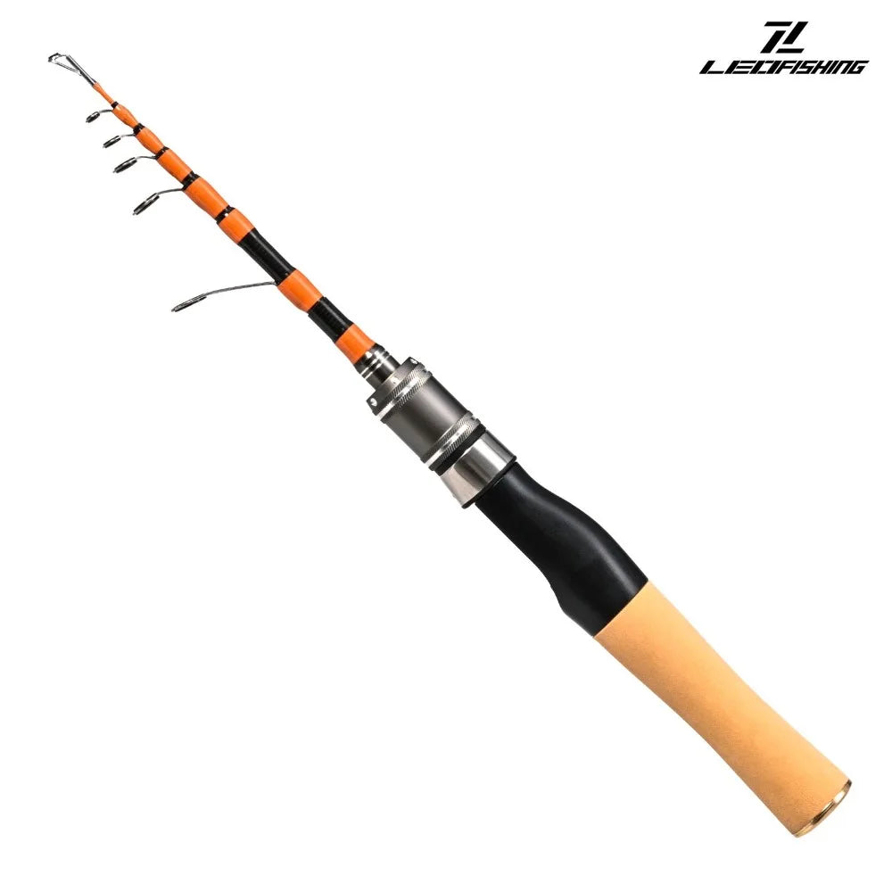 New Casting Telescopic fishing rod Spinning 150cm Portable Fishing Rod Short Mini Fiberglass Lure Rod Travel Fishing Equipment