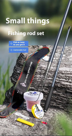 Small fishing rod, ultra light and ultra-fine short section hand-held fishing rod, beginner fishing rod set, stream rod