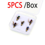 5/10/32pc Flies Kit Brass Bead Head Fast Sinking Nymph Scud Fly Bug Worm Trout Fishing Flies Artificial Insect Bait Fishing Lure