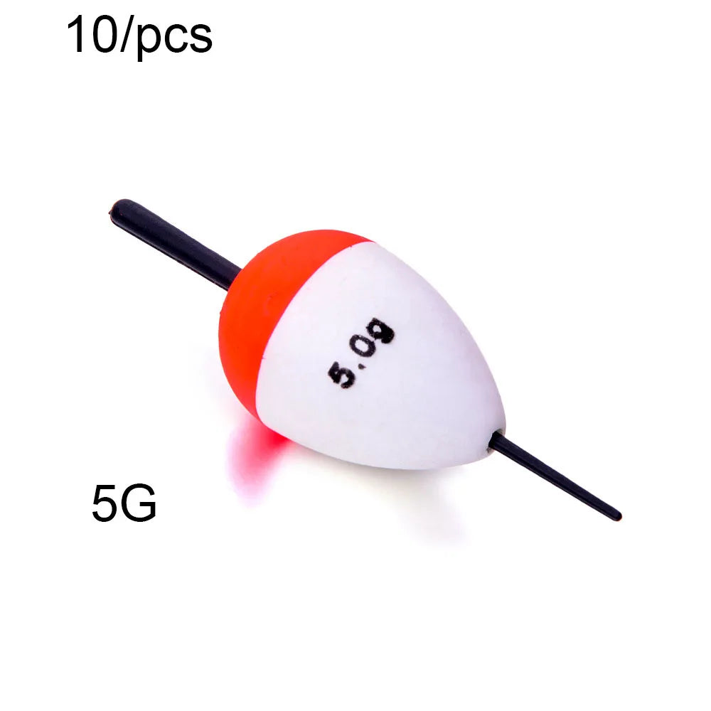 10Pcs Fishing Float Foam Fish Floats Drift Big Belly Drifts Long Casting Drifts 1g/2g/3g/5g/10g Buoy Flotador Gear Fishs Float