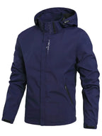 Men's Waterproof Trekking Jacket Lightweight Outerwear Hooded Outdoor Raincoat Hiking Windproof Jacket Climbing Outdoor Jackets