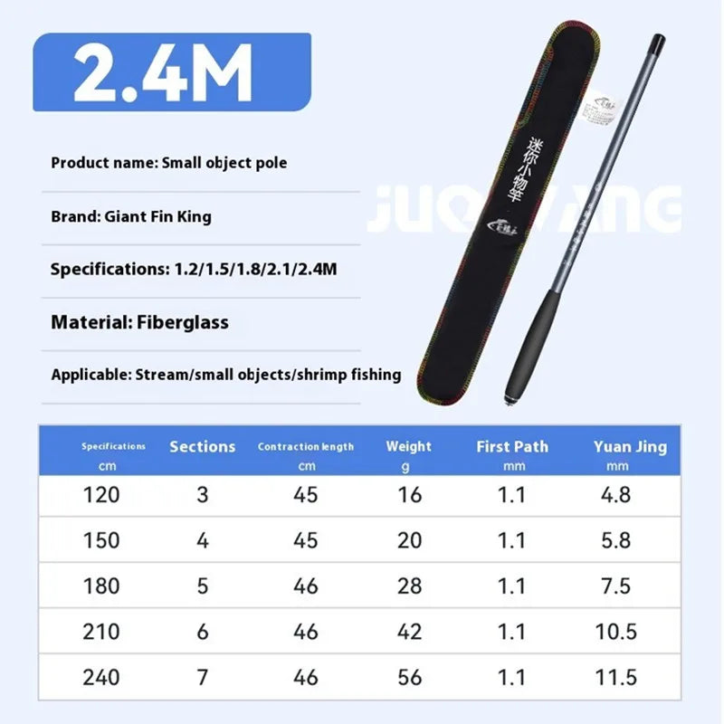 Small fishing rod, ultra light and ultra-fine short section hand-held fishing rod, beginner fishing rod set, stream rod