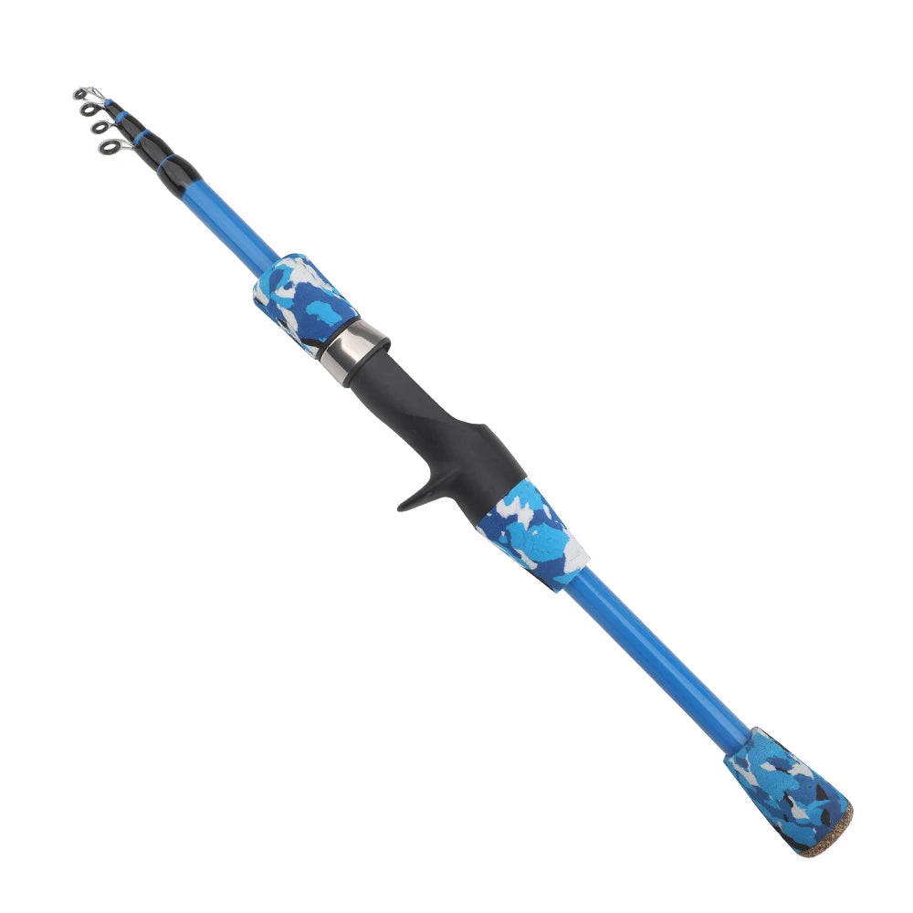 ROLLFISH 1pcs Portable Travel Telescopic Fishing Rod 1.2m/1.5m Light Weight Spinning Casting Carbon Fiber Lure Fishing Rod