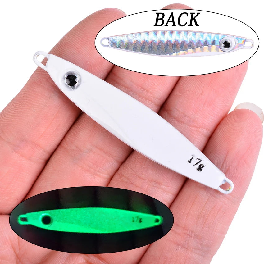 2026 Metal Jig Fishing Lure Weights 7g-40g Trolling Hard Bait Bass Fishing Bait Tackle Trout Jigging Lure Jigs Saltwater Lures
