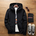 Waterproof Jacket Men Outdoor Softshell Zip Up Hooded Jacket Windbreaker Hiking Camping Coats Lightweight Spring Autumn Coats