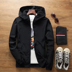Waterproof Jacket Men Outdoor Softshell Zip Up Hooded Jacket Windbreaker Hiking Camping Coats Lightweight Spring Autumn Coats