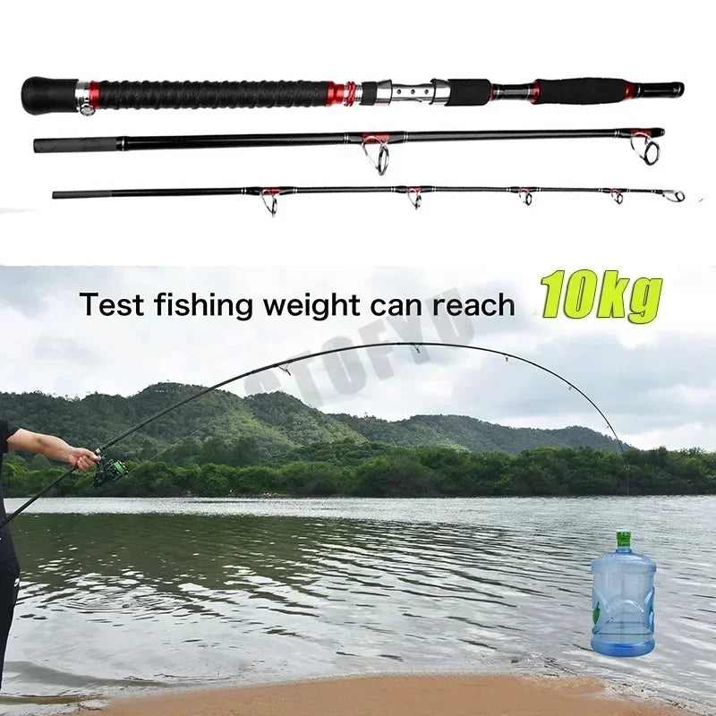 Fishing Lure Rod 1.8m 2.1m Lure 70-250g Strong Trolling Fishing Rod Carbon Hard Fast Surf Boat  Spining Fishing Rods Travel Pole