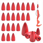 60/30/20/15/10Pcs Fishing Weights Sinkers Bullet Worm Weights Slip Sinkers Sliding Fishing Weights Texas Rigs Tackle Accessories
