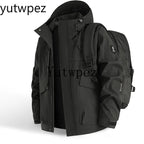 Waterproof Jacket Men Outdoor Hiking Camping Windbreaker Hooded Softshell Zip Up Coats Lightweight Unisex Spring Autumn Coats