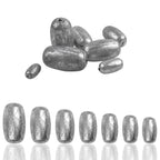 14Pcs Fishing Weights Egg Sinkers Saltwater Fishing Weights for Bottom Rig Carolina Rigs Weight Sinkers Saltwater Freshwater