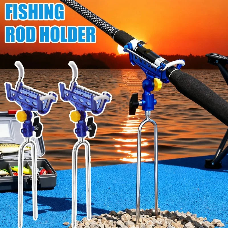 Fishing Rack Tool Accessory Holder Sea Rod Sea Rod Dual-use Universal Fishing New Adjustable Stainless Steel Fish Rod Holder
