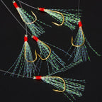 6pcs Daylight Rigs Mackeral Sea Fishing Rigs Lure Snapper Rigs Flasher Rig Stainless Steel With Fishing Line Fishing Tackle
