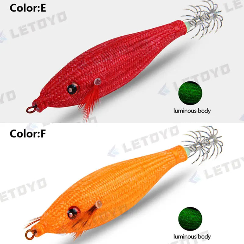 Fishing Accessories 78Mm 10G Floating Squid Jig Jigging Fishing Lure Artificial Plastic Squid Hook for Sea Boat Fishing Tools