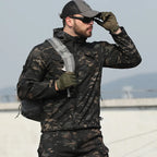 Tactical Jackets Men Outdoor Waterproof Hood Windbreaker Work Wear Soft Shell Multi-pockets Hunting Motorcy Tops Winter