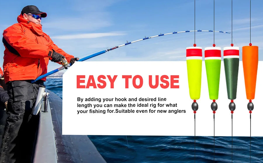 Fishing Floats Bobbers Fishing Popping Cork Trout Float Rig Weighted Popping Floats Cork Trout Floats for Fishing Saltwater