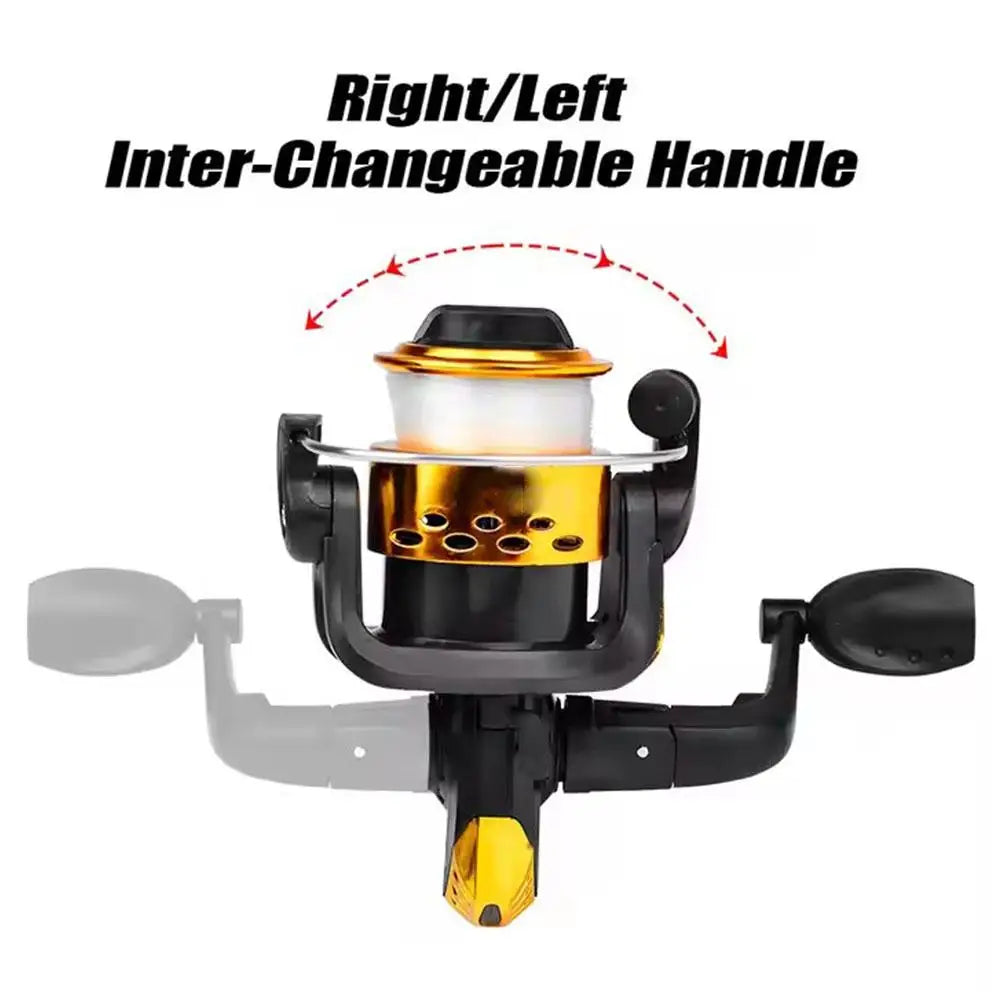 Spinning Reels Saltwater Freshwater Casting Fishing Reel Tackle Ultralight Metal Frame Smooth and Tough High Speed Fishing Reels