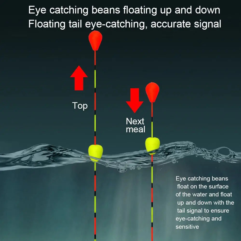 Fishing Floats Eye-Catching Bead Floating Ball Slidding Floater Composite Nano Bobber Fishing Tackle Accessories