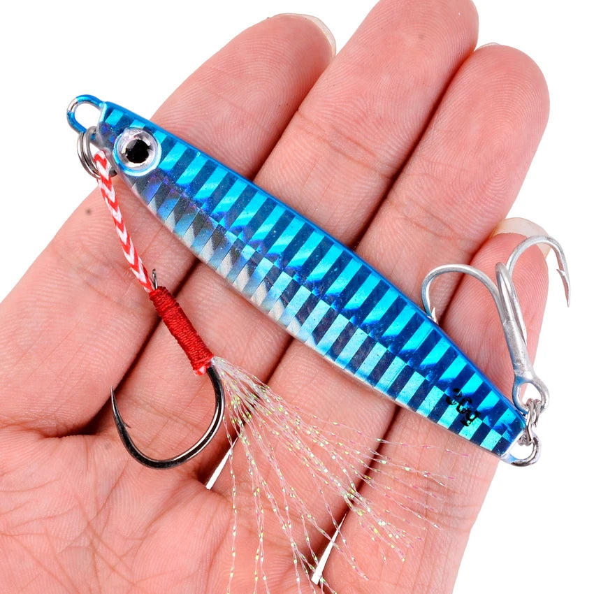 2026 Metal Jig Fishing Lure Weights 7g-40g Trolling Hard Bait Bass Fishing Bait Tackle Trout Jigging Lure Jigs Saltwater Lures