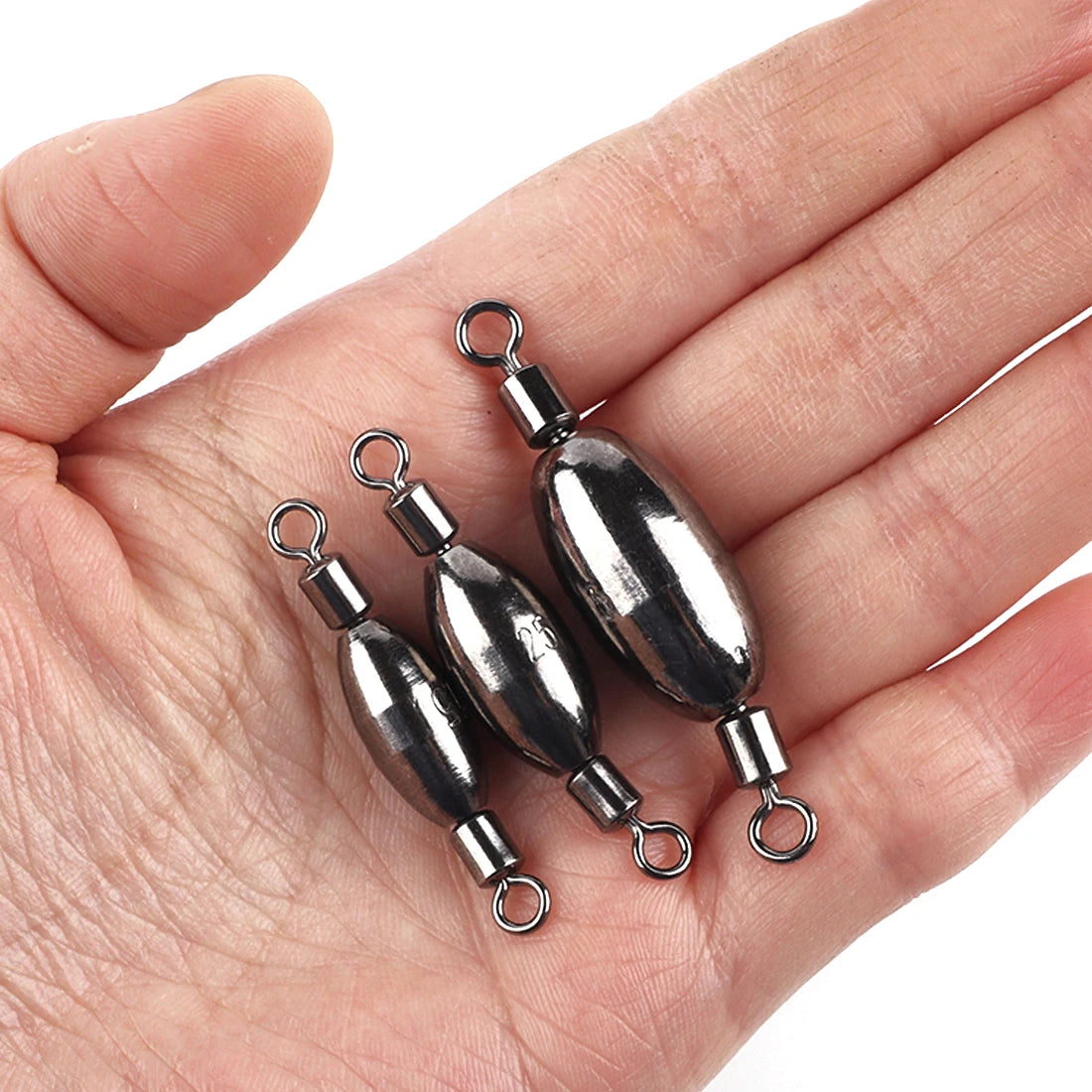 9KM 5Pcs Fishing Weights Sinkers with Swivel for Trolling Fishing Line Connector