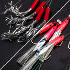 Mackerel Feather Rigs for Sea Fishing Mackerel Bait Hooks Lures Sea Fishing Rig Feather Hook Boat Shore Beach Striped Bass Pesca