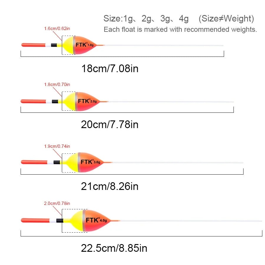 5 Carp Fishing Floats, Vertical Float, Big Belly Float, Wild Fishing, Eye catching Shallow Water Float, Fishing Gear Supplies