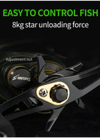 LINNHUE Baitcasting Fishing Reel Micro Fish WK1000 Reel Max Drag 8kg Gear Ratio 7.2:1 Fishing Reel Goods Accessorie