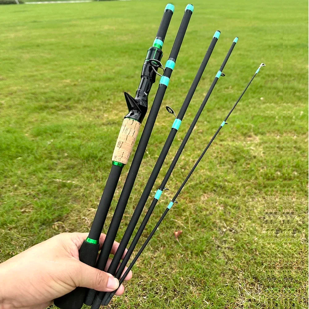 Casting Spinning Lure Fishing Rod Solid ML Tip 1.8/2.1m Ultralight Trout Jigging Pole 4/5 Sections Pesca