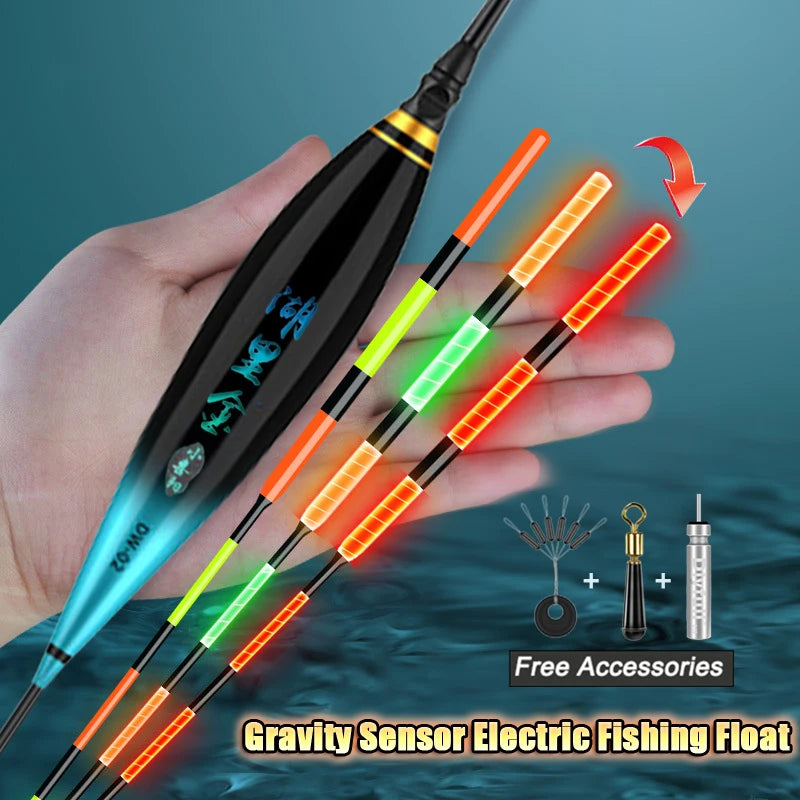 Fishing Float CR425 Big Fish Big Buoyancy Gravity Sensor Electric LED Luminous Floats Composite Nano Plastic Bobbers