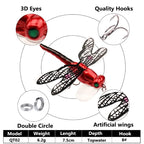 1PCS 7.5cm/6.2gTopwater Dragonfly Dry Flies Insect Fly Fishing Lure Trout Popper Artificial Bait Wobblers For Trolling Hard Lure