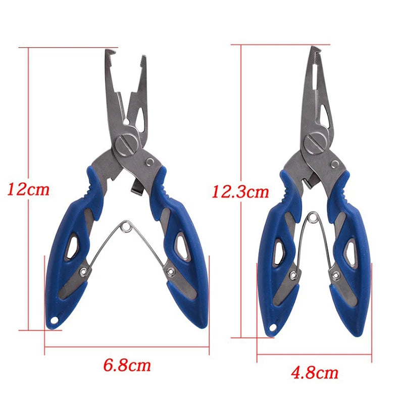 Fishing Pliers Tools Accessories for Goods Tackle Pliers Vise Knitting Flies Scissors Braid Set Fish  Tongs Multifunction