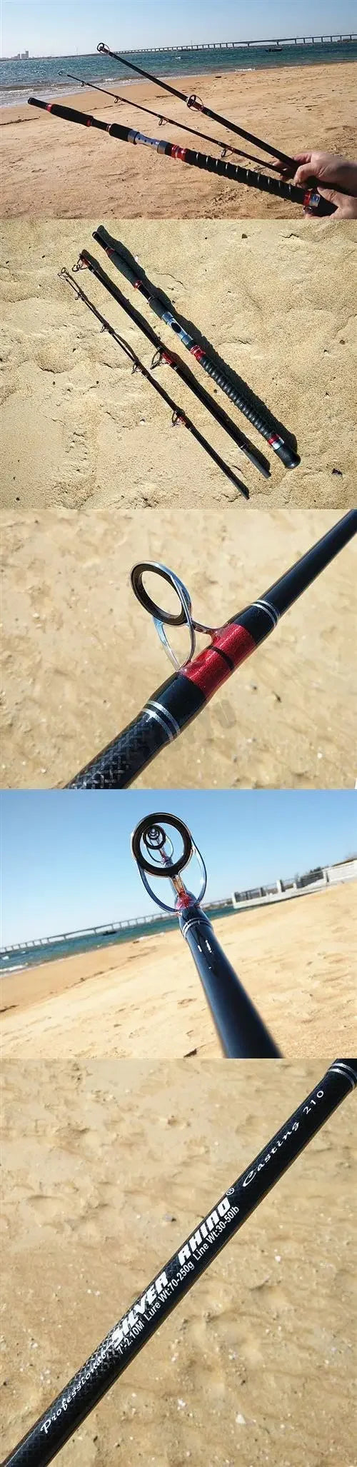 Fishing Lure Rod 1.8m 2.1m Lure 70-250g Strong Trolling Fishing Rod Carbon Hard Fast Surf Boat  Spining Fishing Rods Travel Pole