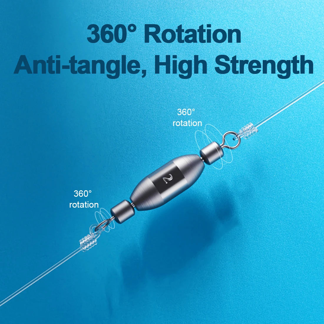 9KM 5Pcs Fishing Weights Sinkers with Swivel for Trolling Fishing Line Connector