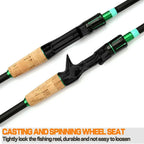 Casting Spinning Lure Fishing Rod Solid ML Tip 1.8/2.1m Ultralight Trout Jigging Pole 4/5 Sections Pesca