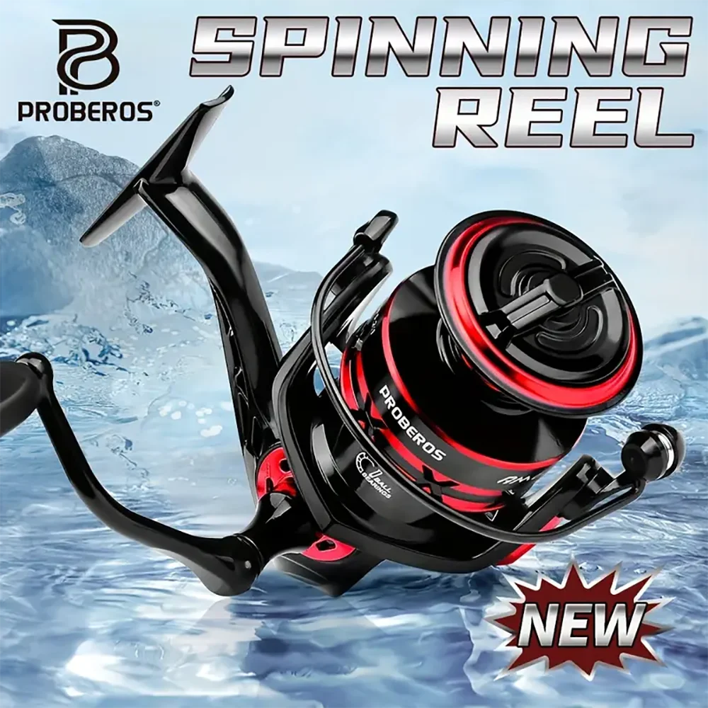 PROBEROS Fishing Reel 5.2:1 1000-6000 Max Drag 9KG Spinning Reels Metal Spool Reel drag fishing reel,Fishing Accessories