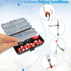 264Pcs Fishing Tackle Accessories Set,Including Hooks Sinker Weight Swivels Snaps Variety Fishing Supplies - For Outdoor Fishing